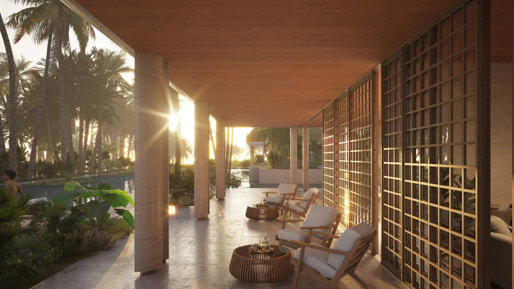 Sunset amenity terrace